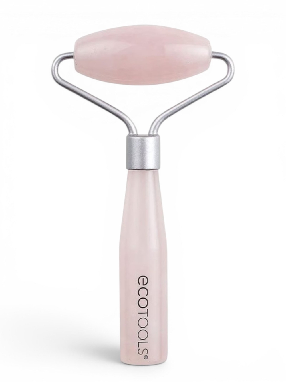 ecotools Rose Quartz Mini Facial Roller - Light Pink
